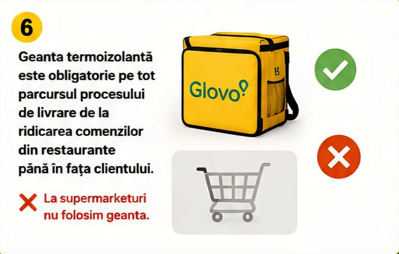 Geanta termoizolantă e obligatorie la restaurante, dar nu se folosește la supermarketuri